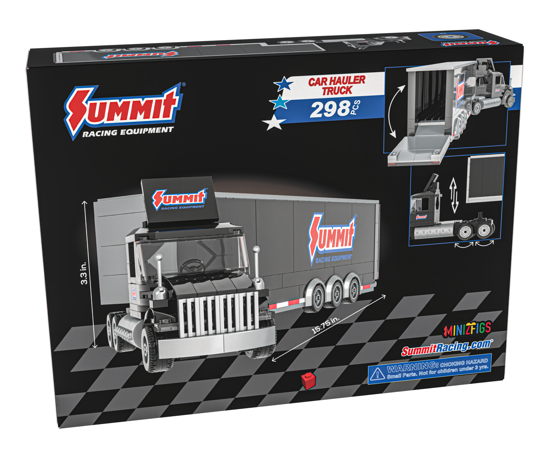 Summit Racing Car Hauler Truck_Minizfigs_1