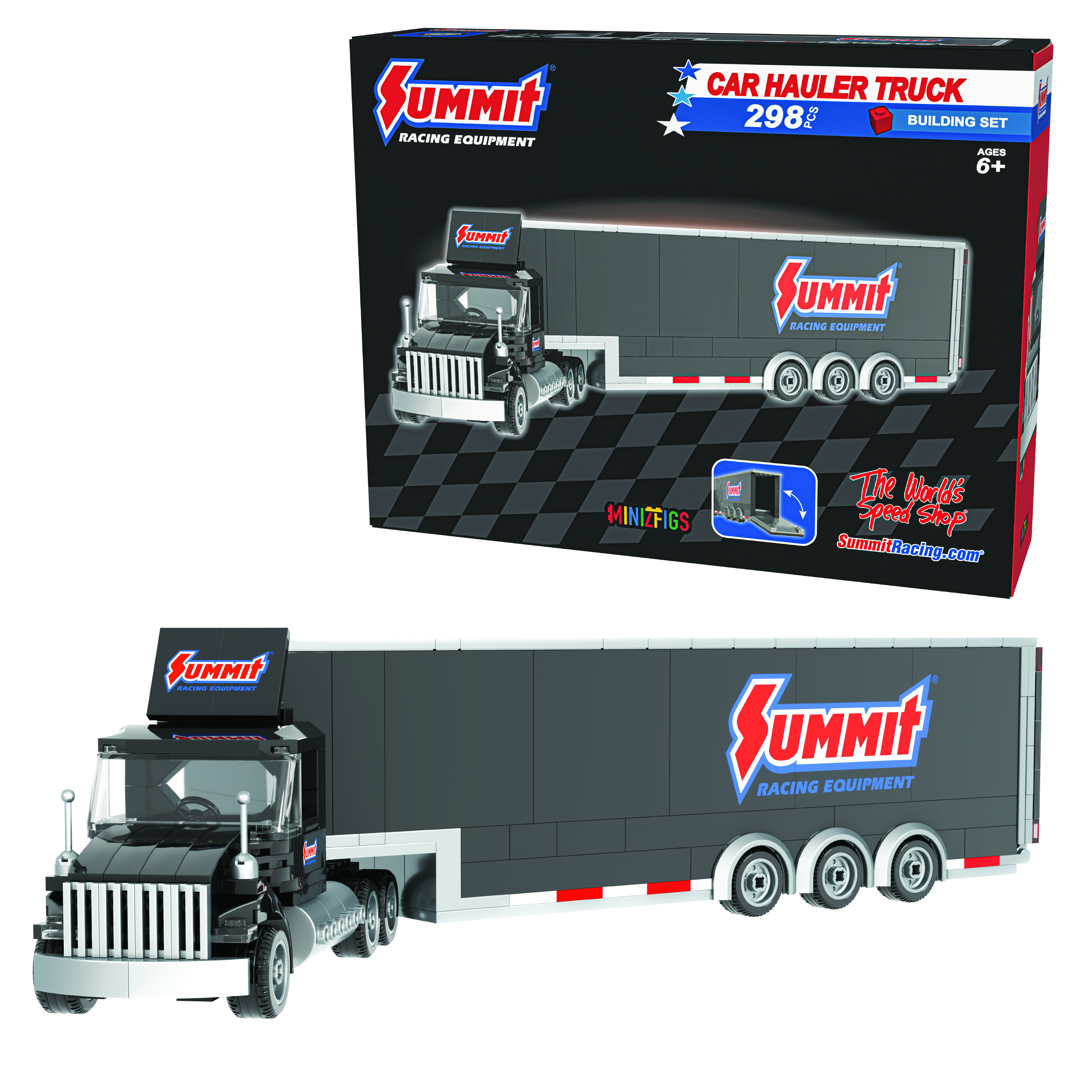 Summit Racing Car Hauler Truck_Minizfigs_3